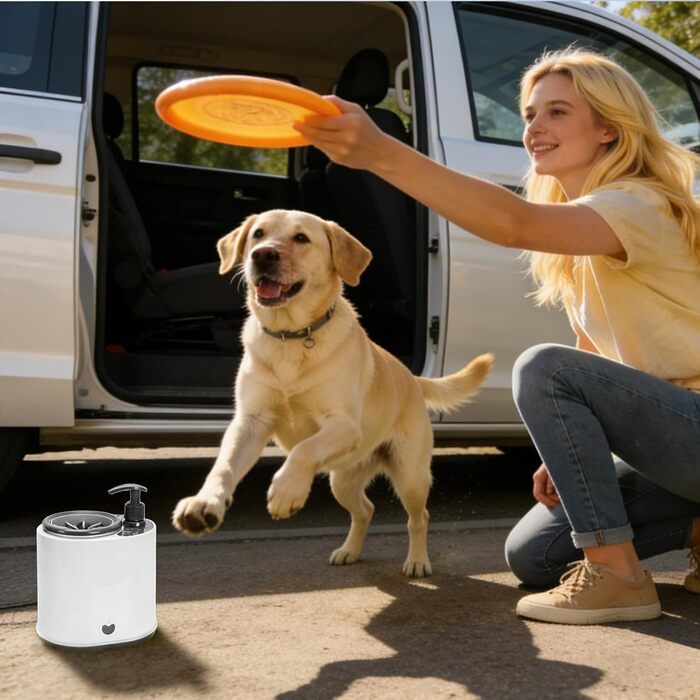 Автоматичний очищувач лап для тварин - портативний пристрій для миття лап з м'якою щетиною, для собак та інших домашніх улюбленців