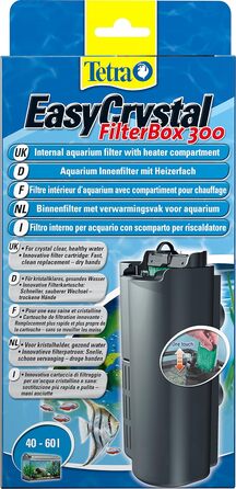 Tetra EasyCrystal фільтр для акваріума 300 з комплектом змінних фільтр-падів 250/300, 3 шт. – фільтр для кришталево чистої та здорової води, внутрішній фільтр з фільтруючим матеріалом