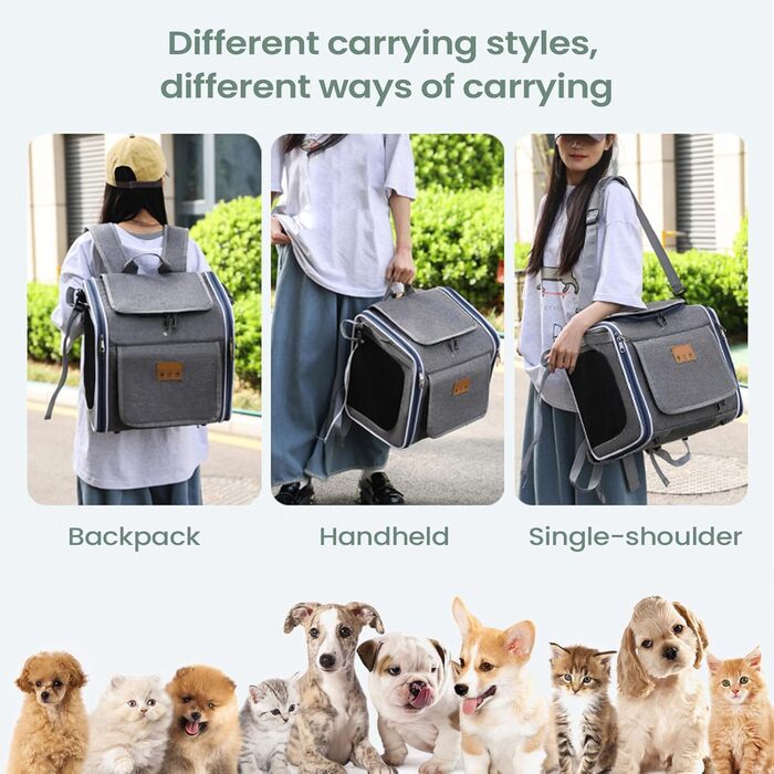 Рюкзак для транспортування собак на велосипеді: складаний та портативний | Кошик для тварин, безпека під час поїздок, прогулянок, подорожей, для сім'ї та котів