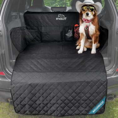 Захист для багажника автомобіля Miauff для собак – преміум-якість та сучасний дизайн. Водостійкий та стійкий до подряпин. Автомобільна ковдра для собак з кишенею, захисна килимок для багажника з захистом краю кузова (стежка)