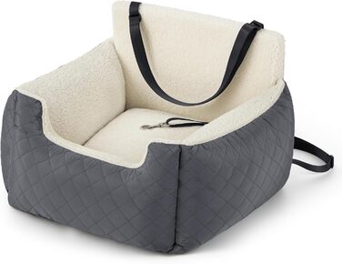 Автокрісло для собак Lesure - сіре, водонепроникне, з поворотком для повіска, для маленьких собак