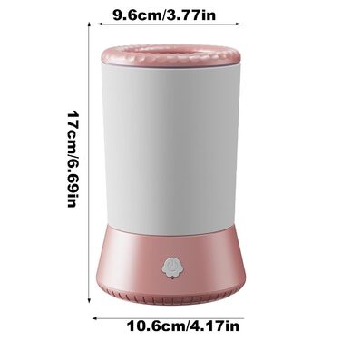 Електричний мийник лап для собак Acunny – USB-зарядка, білий/рожевий, для догляду за кігтями