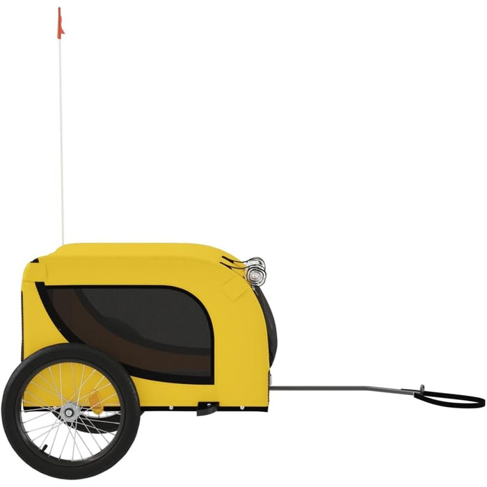 Причіп для велосипеда для собак, жовто-чорний, Oxford-Gewebe та залізо, LH80049