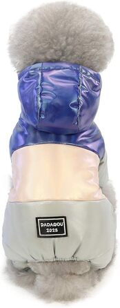 Тепла куртка для собак Izefia Winddichte, для холодної погоди, 4 ноги, теплий зимовий комбінезон для маленьких собак та котів (S, Синій)