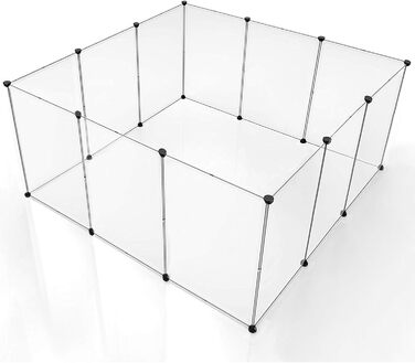 Вольєр для дрібних тварин Brian & Dany, простір для ігор для кроликів, морських свинок, цуценят - 12 панелей, 203 x 101 x 71 см (з воротами)