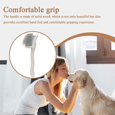 Щітка для собак Slicker Brush: металева щітка для грумінгу та видалення шерсті, масажний гребінь для довгої шерсті