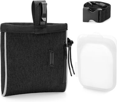 Сумка-лоток для ласощів для собак 2-в-1 (2 чашки) з харчовим силіконом | Сумка для ласощів з шнурком для дресирування та прогулянок | відбиваюче покриття