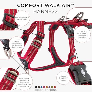Шлея для собак DOG Copenhagen Comfort Walk Air V2, червона, XL