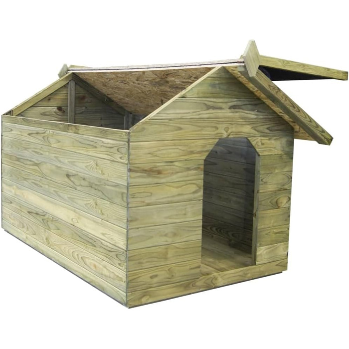 vidaXL Будка для собак з просоченої сосни, 105x153x98 см, з дахом