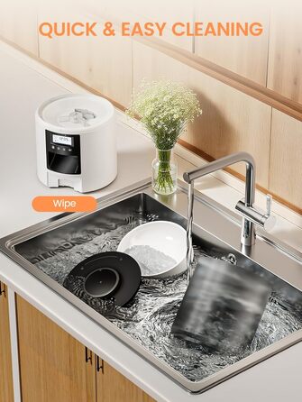 Автоматичний кормушка для котів та собак, 4л, з таймером, 1-6 прийомів їжі на день, з функцією запису голосу (10 сек)