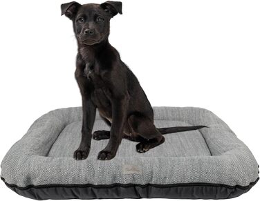 Водонепроникне лежанка для собак, килимок з кодури | Внутрішнє та зовнішнє використання, для маленьких собак | Сірий колір, розмір S: 70 x 50 см