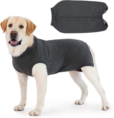 Операційний боді для собак: захист від лизання та ран, сірий. Ідеально після кастрації/операції, для собак різних порід.