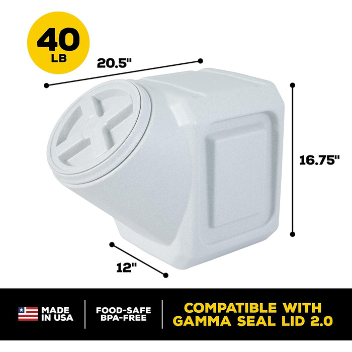 Контейнер для корму Gamma2 Vittles Vault Outback, герметичний, 18 кг, для домашніх тварин