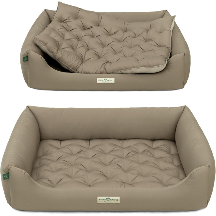 Ортопедичне лежанка для собак HOUND & NATURE Zürich XL (115x85 см, тауп) - м'яка, зручна, з можливістю прання