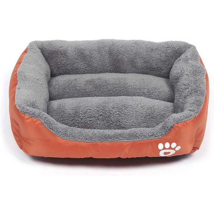 Крісло-ліжко для собак, крісло для собак, лежанка для собак, квадратна (XL, помаранчевий)