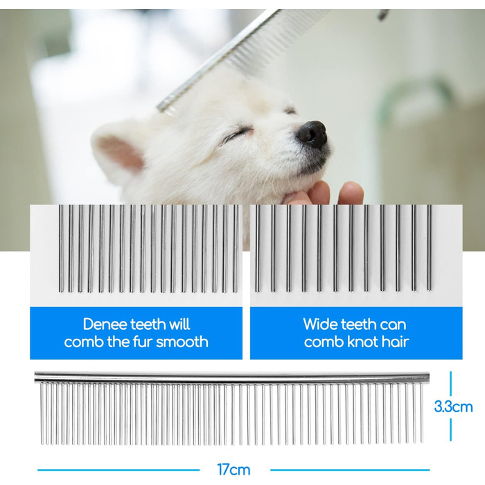 Набір професійних ножиць для собак Nobleza Hundeschere Set Profi: 4 в 1 (з круглим ножем, безпечною на кінчику, для собак, котів, тварин)