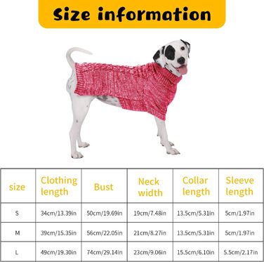 В'язаний пуловер для собак, теплий та м'який, для зими, для цуценят, червоний (S)