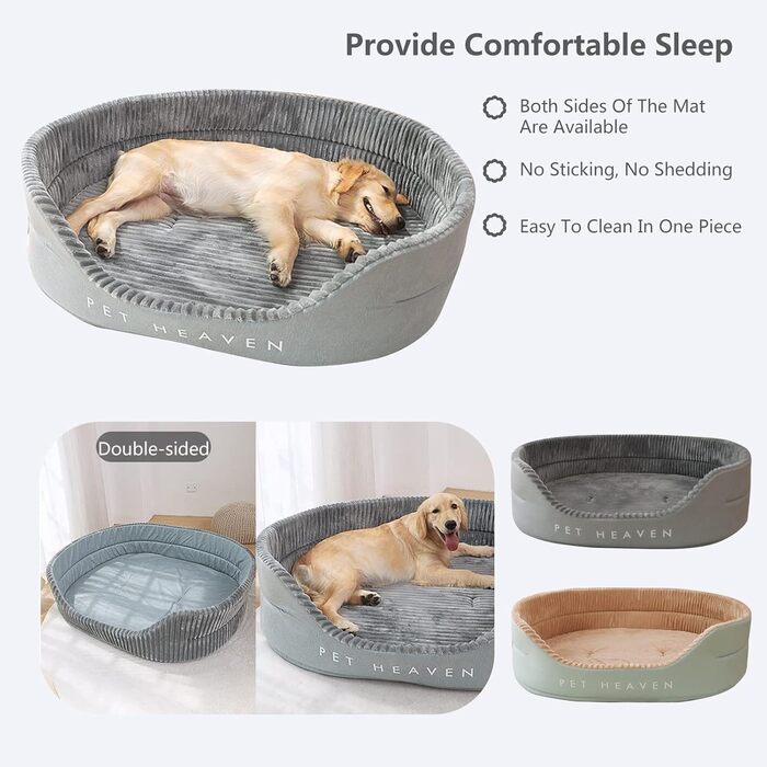 Ортопедичне ліжко для собак PETCUTE середнього розміру, миється, подушка для собак, котячі ліжка, кошик для собак з неслизьким дном, заспокійливе ліжко для домашніх тварин, блакитний+сірий