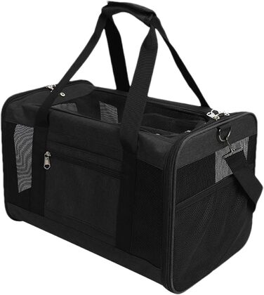 Сумка-переноска для собак Haustier, рожева, з тканини Oxford, складна, для подорожей