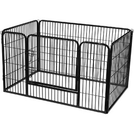 Вольєр для тварин Feandrea Freilaufgege, портативний, 122x80x70 см, чорний, PPK04BK