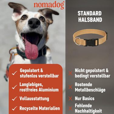 Нашийник для собак Nomadog Trailblazer S: міцний, тактичний, з ручкою, для великих собак