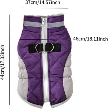 Водонепроникний зимовий одяг для собак Milageto: тепла жилетка для малих, середніх та великих собак, XL