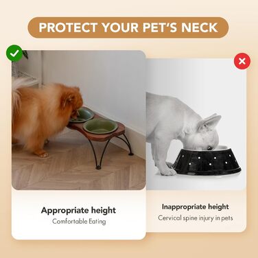 Набір мисок для собак Havnina Keramik 16 см (2 шт.) - для корму та води, широка відкрита, збірна, матово-білі