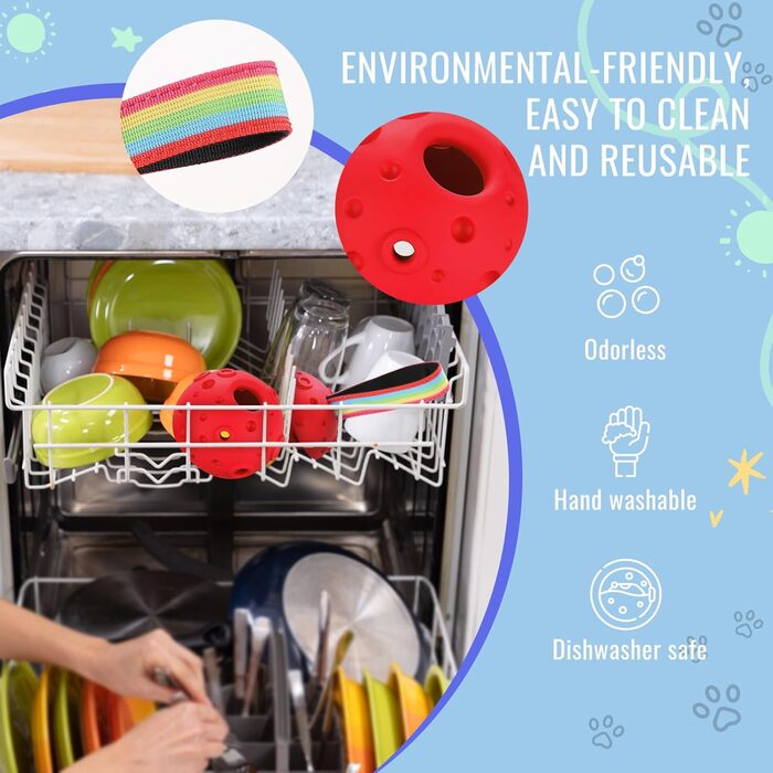 Іграшка для собак Larimuer Schleckball: інтерактивна годівниця-іграшка з силікону (червона)