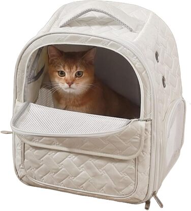 Рюкзак-переноска для домашніх тварин: регульований, дихаючий, для собак та котів | Легкий рюкзак для подорожей з сітчастими вставками, безпечний, з м'якими ременями, підходить для малих порід