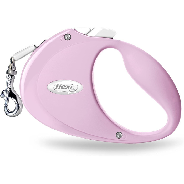 Висувна собача шлейка FLEXI New Comfort, 5 м, рожева, для собак до 25 кг, розмір M