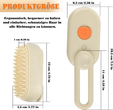 BiPawTi Парова щітка для котів та собак 2 шт. - для масажу, видаляє шерсть, покращує стан шерсті