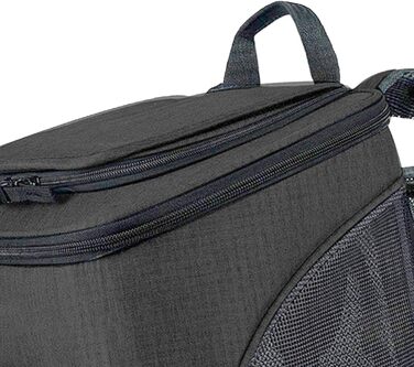 Рюкзак-переноска для котів RASTKY, складана переноска для тварин, міцна переноска для собак та малих тварин до 8 кг, ідеально підходить для візитів до ветеринара, прогулянок у парку, сірий (чорний)