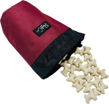 Сумка для ласощів для собак Pops & Coco Leckerli-Tasche, з карабіном, для тренувань, прогулянок та подорожей (червона)