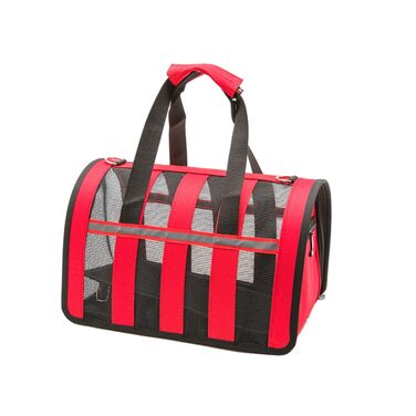 Прозора регульована переноска для домашніх тварин Toddmomy з сітчастою конструкцією, дихаюча та міцна. Маленька переноска для собак на винос з регульованим плечовим ременем. Практична переноска для транспортування.