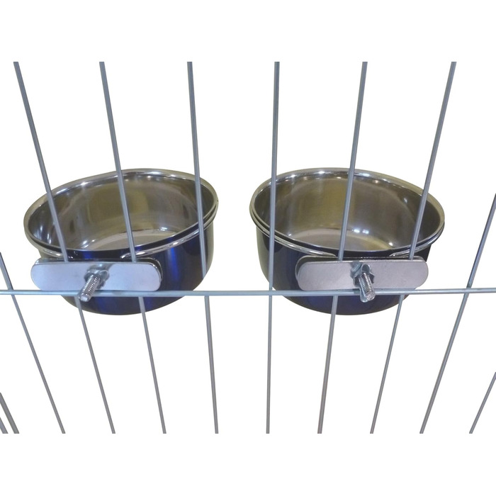 Миски для собак Ellie-Bo для фургонів, кліток або вольєрів, 1 пара (блакитні, 0.6 л, маленькі)