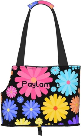 Сумка-переноска для котів та собак Paylamon, складана, для подорожей, транспортування в літаку, автобусі, метро (маленькі квіти)