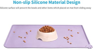 Силіконова килимок для годування собак та котів AUDWUD, водонепроникний, антиковзний, 87x58 см, квітка гібіскус