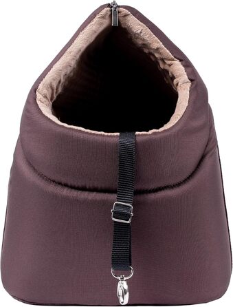 BOUTIQUE ZOO Сумка-переноска для собак XL (до 15 кг) – велика переноска для середніх собак та котів – м'яка, складна та пральна – 52×35×39 см – (Д 52 x Ш 35 x В 39 см, Коричневий Бежевий/Мінки)