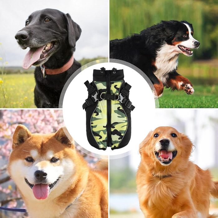 Зимовий теплий одяг для собак та котів: флісова куртка з блиском, розмір M та L, під поясний ремінь (M)