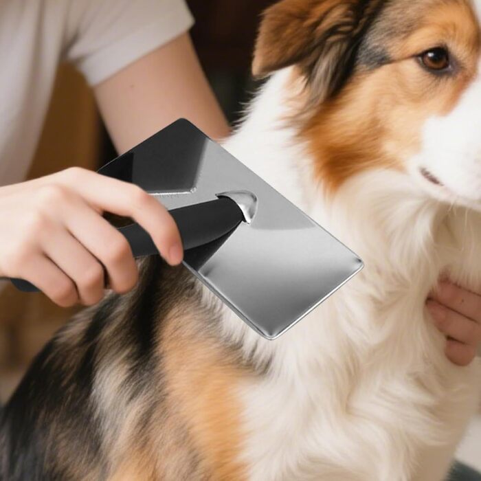 Гребінець для грумінгу собак та котів: металевий масажний гребінець для видалення підшерстка