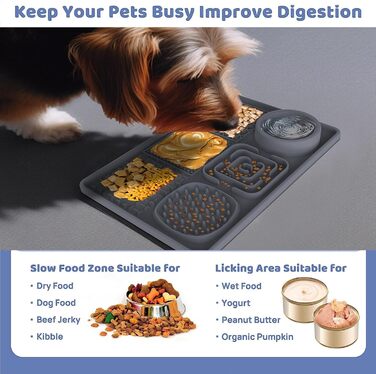 Килимок для собак Leckmatte, силіконовий, антиковзкий, для грумінгу та тренувань (Blue)