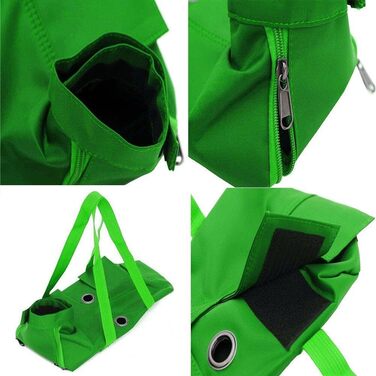 Транслючена сумка-переноска для собак та котів, зелена. Дихаюча, анти-царапин, захист від укусів. Для маленьких та середніх порід.