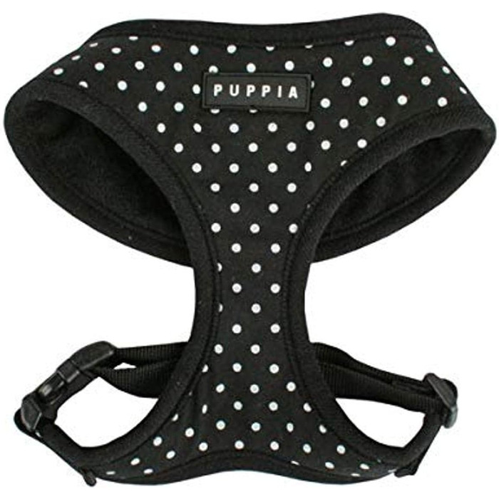 Нашийник для собак Puppia Dotty, без тяги, без блювоти, регульований, чорний, X-Small