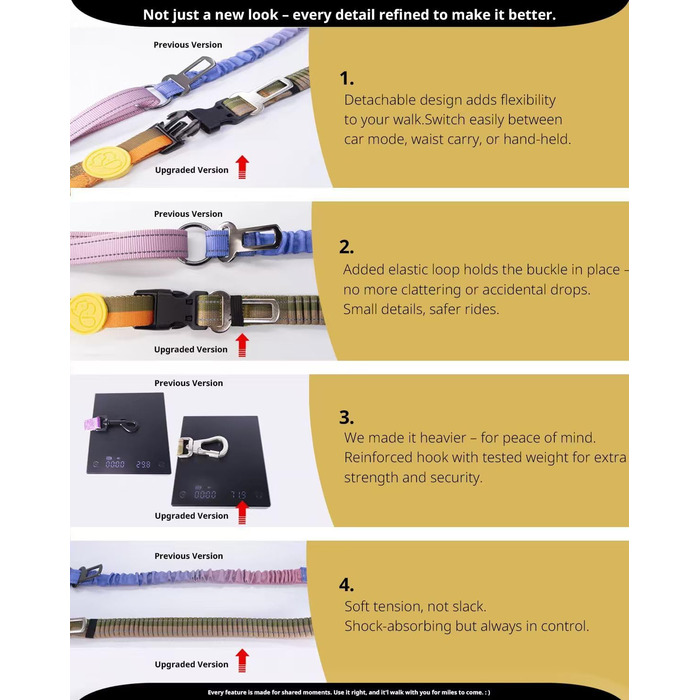 EVERKING 6-в-1 повідок для собак з живітним ременем – повідь для бігу та прогулянок, з двома ручками, антишокова пружина, кріплення для авто, альтернатива шлейці (Блакитний, Сірий, Блакитний, Хакі)