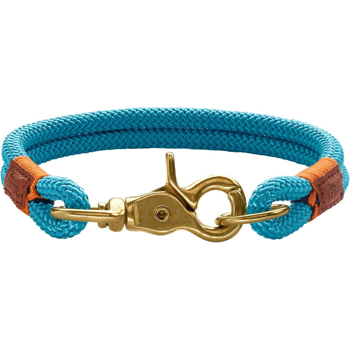 Нашийник для собак HUNTER OSS, мотузковий, з карабіном, морський стиль, L-XL (петроль)