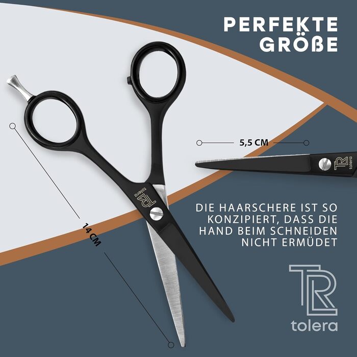 Набір професійних перукарських ножиць з гребінцем та екіпежем | Ножиці для стрижки та проріджування волосся - гострі та точні - унісекс перукарські ножиці та ножиці для проріджування
