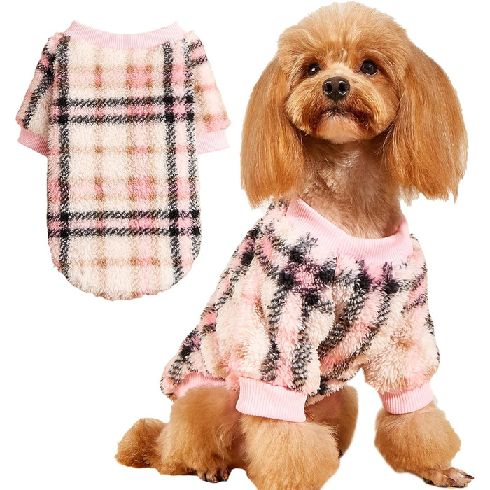 Теплий зимовий пуловер для собак Jecikelon з візерунком, розмір L, для маленьких собак, м'який, комфортний, для котів та собак
