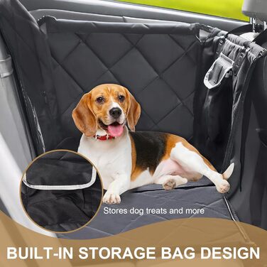 Автомобільний лежак для собак - переноска, чорний, з кріпленнями та ременем безпеки, для малих та середніх собак