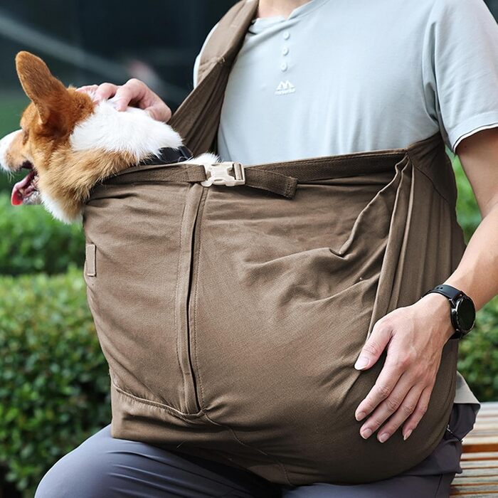 Рюкзак-переноска для собак, рюкзак для цуценят, рюкзак для котів, зручний, легкий, для вигулу, подорожей, Khaki
