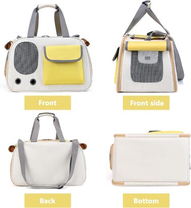 Транспортна переноска для котів та собак, складна, легка та міцна, сертифікована для авіаперевезень, з дихаючою сіткою та надійними застібками, ідеальна для подорожей (зелена)